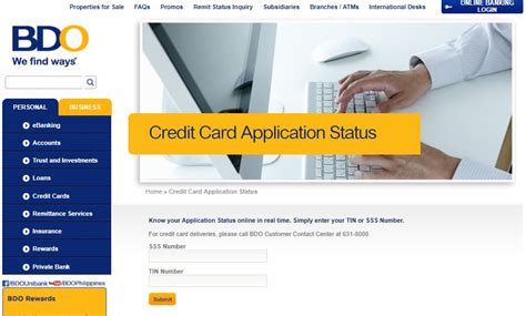 bdo credit card application|bpi credit card application status.